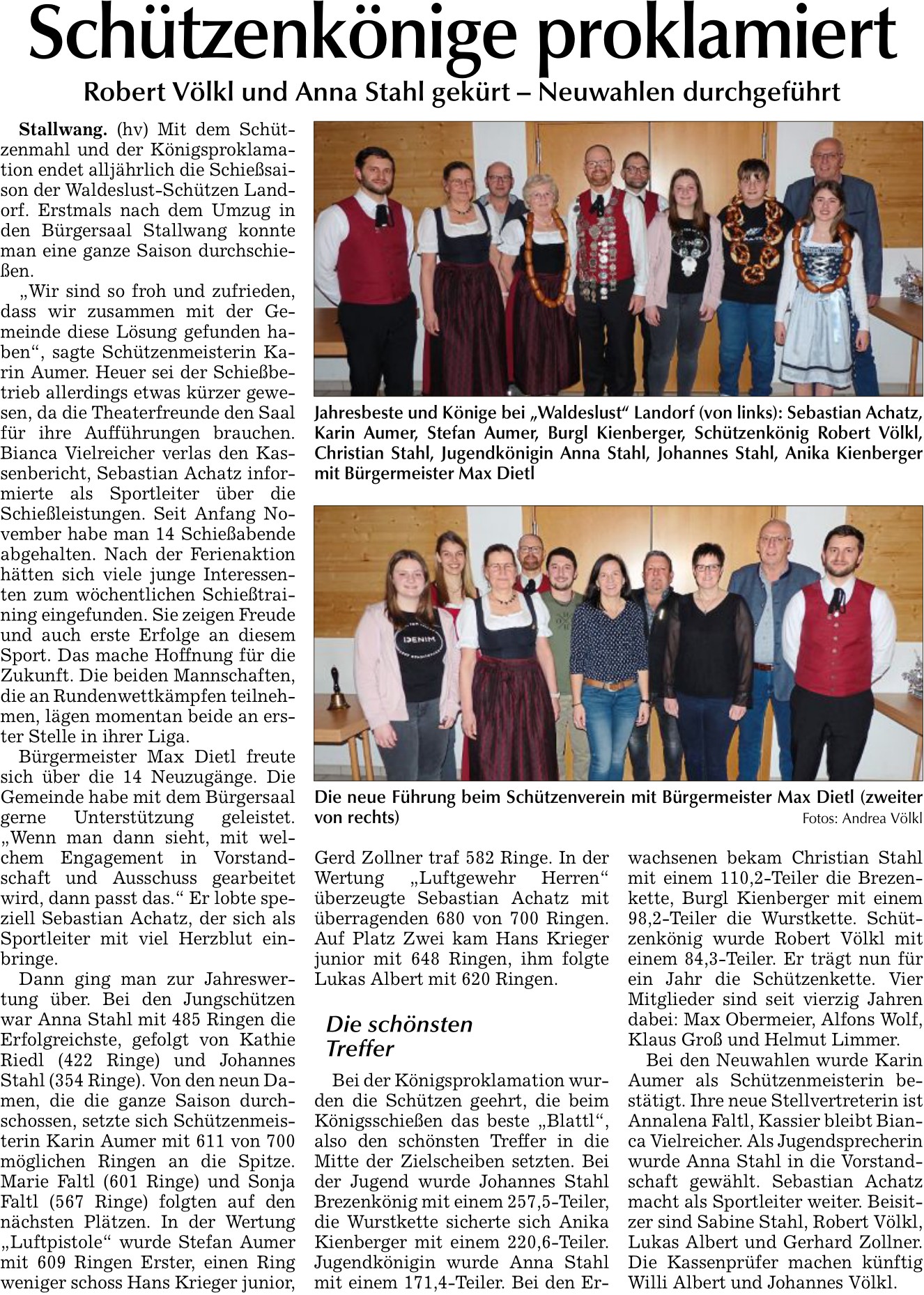 2024 03 07 Bogener Zeitung Schutzenkonige proklamiert